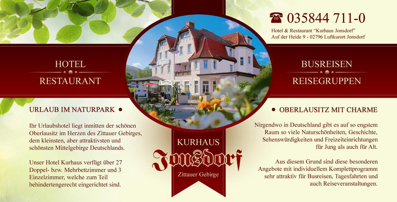 Готель Kurhaus Jonsdorf Екстер'єр фото